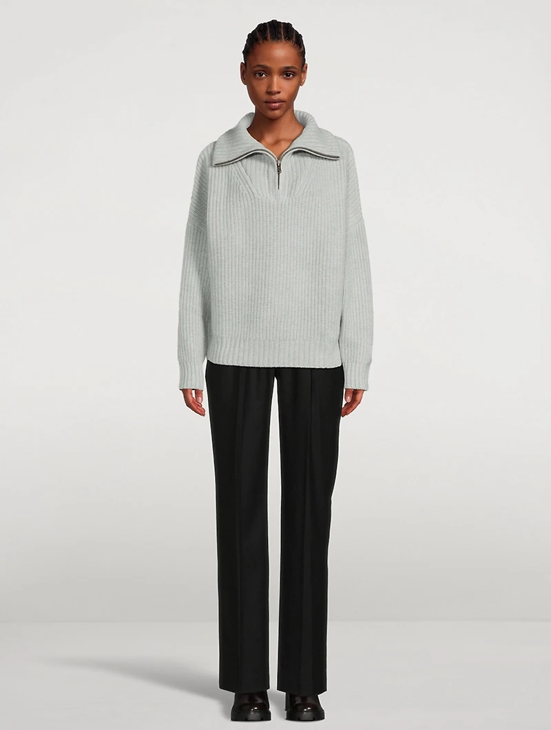 Tierra Quarter-Zip Cashmere Sweater