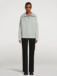 Tierra Quarter-Zip Cashmere Sweater