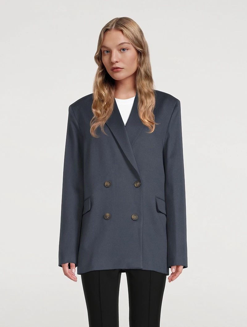 Viuva Wool Double-Breasted Blazer
