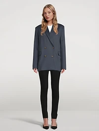 Viuva Wool Double-Breasted Blazer