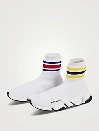 Speed 2.0 Technical Recycled Knit Sock Sneakers With Stripe