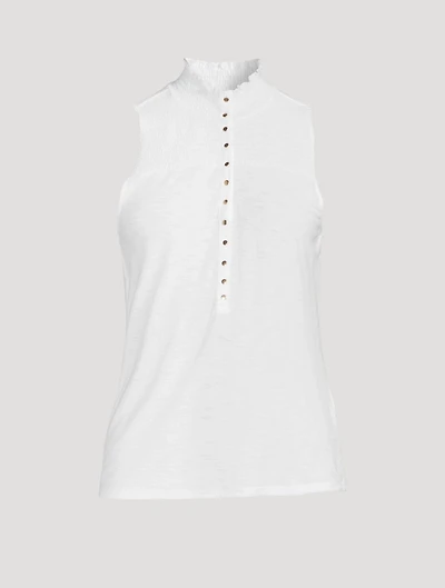 Posey Snap-Front Sleeveless Top