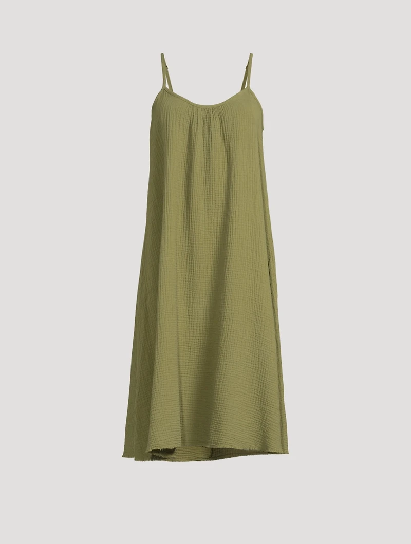 Adele Raw-Hem Slip Dress