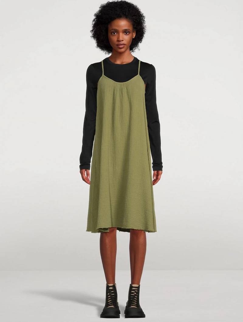 Adele Raw-Hem Slip Dress