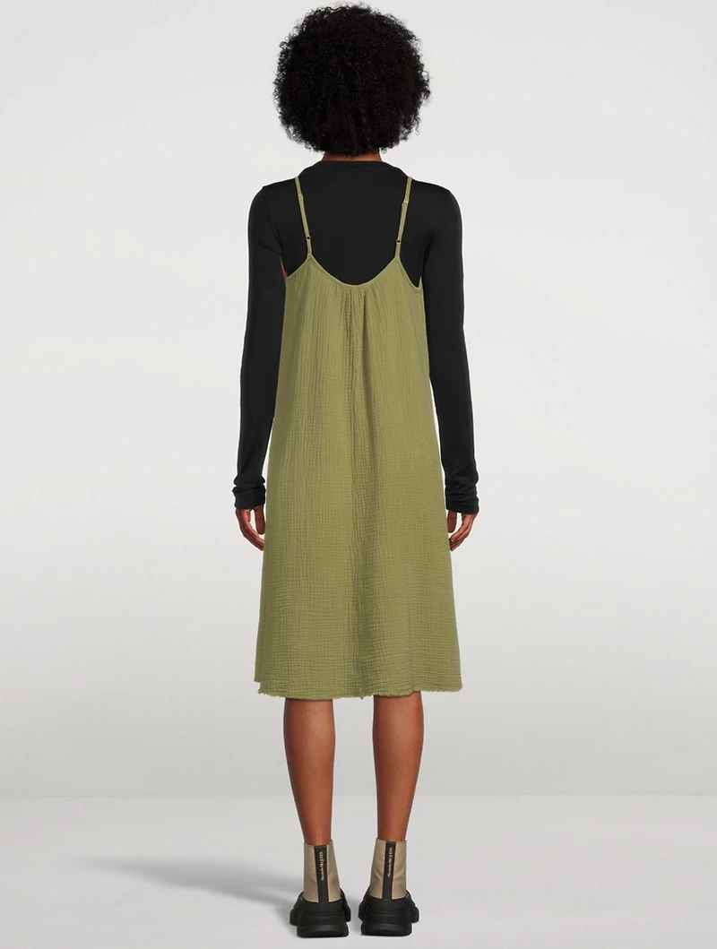 Adele Raw-Hem Slip Dress