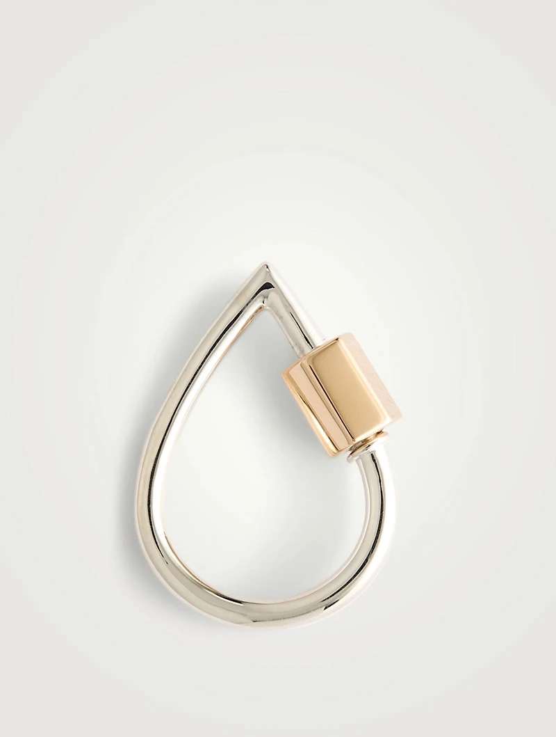 Droplock Silver And 14K Gold Lock