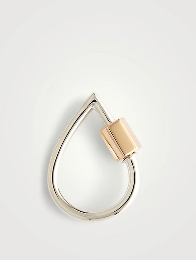 Droplock Silver And 14K Gold Lock