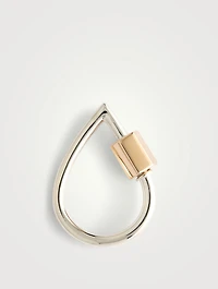 Droplock Silver And 14K Gold Lock