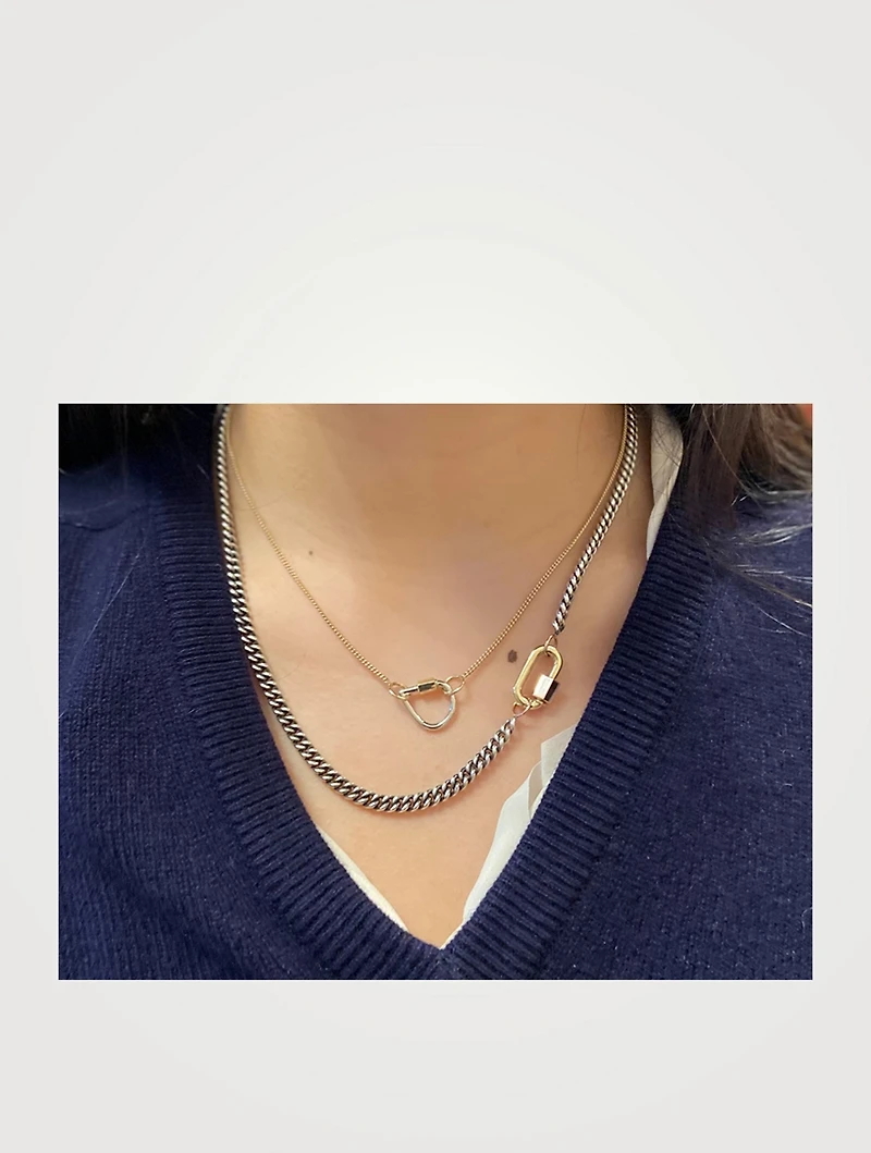 Droplock Silver And 14K Gold Lock
