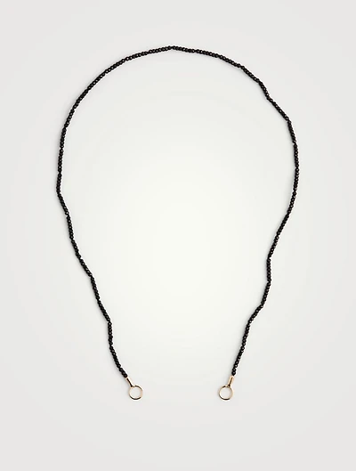 Itty Bitty 14K Gold Black Spinel Strand