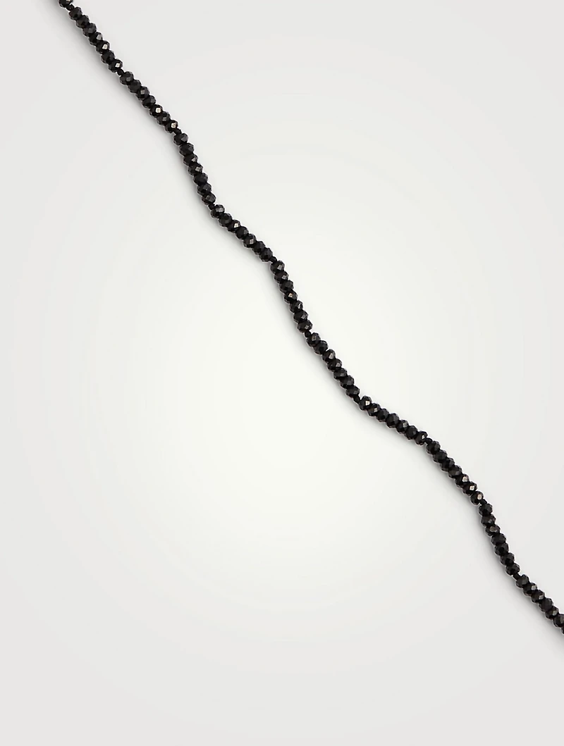 Itty Bitty 14K Gold Black Spinel Strand