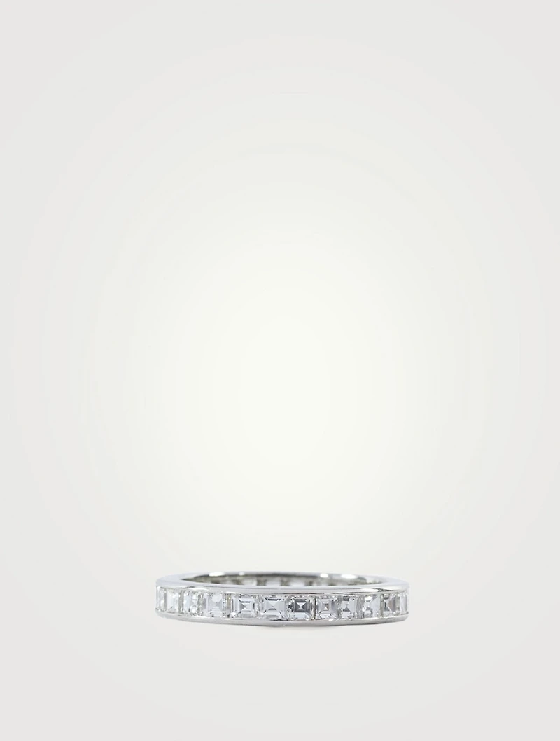 2mm Channel Set Platinum Eternity Band Ring With Diamonds