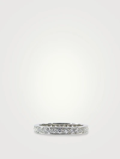 2.5mm Bead Set Platinum Eternity Band Ring With Diamonds