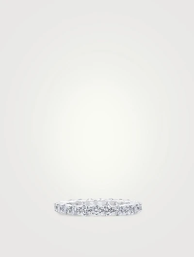 2.75mm Shared-Prong Platinum Eternity Band Ring With Diamonds