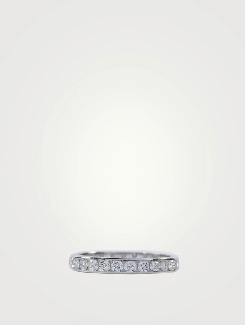 2mm Channel Set Platinum Eternity Band Ring With Diamonds