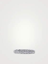 2mm Channel Set Platinum Eternity Band Ring With Diamonds