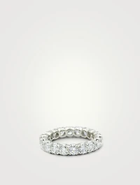 Fishtail 4mm Platinum Eternity Band Ring With Diamonds