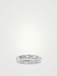 3mm Channel Set Platinum Eternity Band Ring With Diamonds