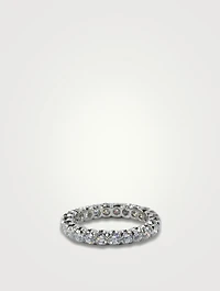Fishtail 2.75mm Platinum Eternity Band Ring With Diamonds