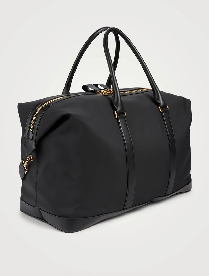 Leather And Nylon Duffle Bag