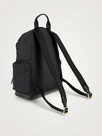 Leather And Nylon Backpack