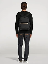 Leather And Nylon Backpack