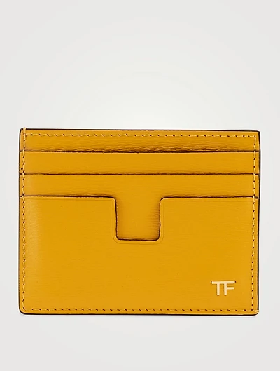 T Line Leather Card Holder