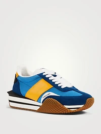James Fabric And Suede Sneakers