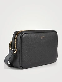 Leather Double-Zip Messenger Bag