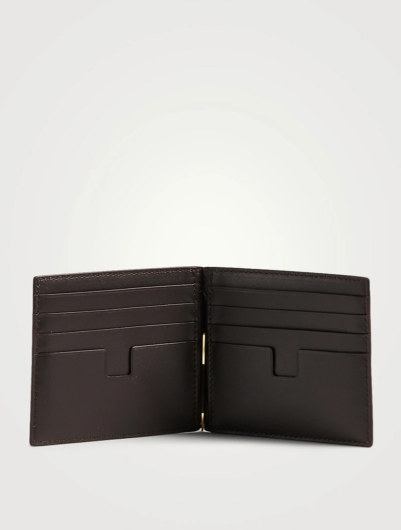 Croc-Embossed Leather Bifold Wallet