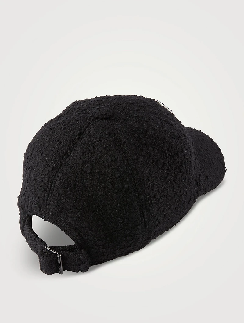 Bouclé Tweed Wool Baseball Cap