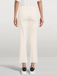 Le Crop Mini Bootcut Jeans With Raw Fray