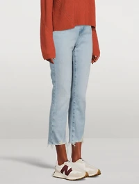 Le High Straight Jeans With Raw Edge