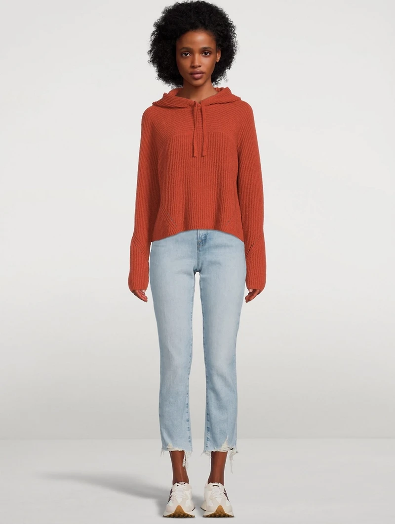 Le High Straight Jeans With Raw Edge