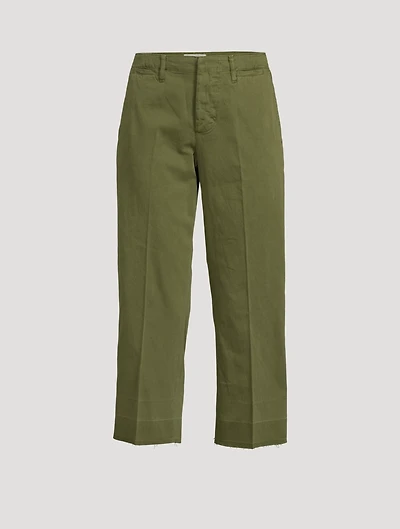Le Tomboy Cotton Pants With Released Hem