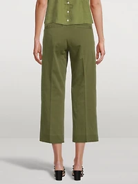 Le Tomboy Cotton Pants With Released Hem