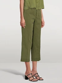 Le Tomboy Cotton Pants With Released Hem