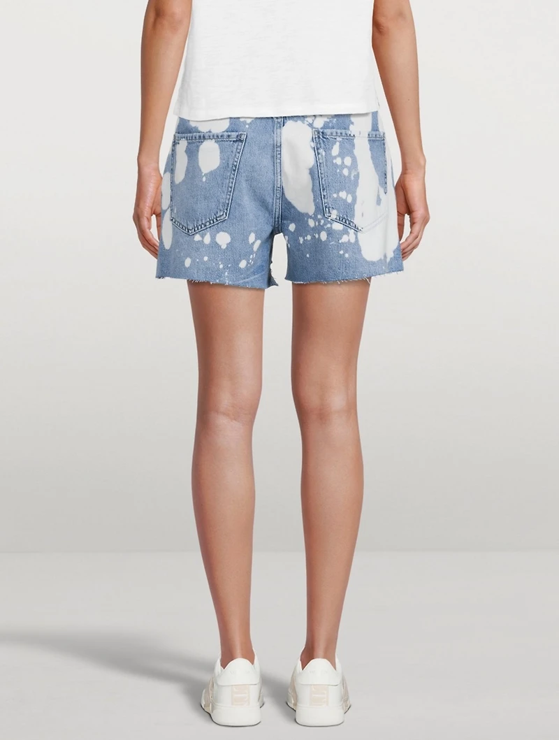Le Ultra Baggy Stagger Shorts With Raw Hem