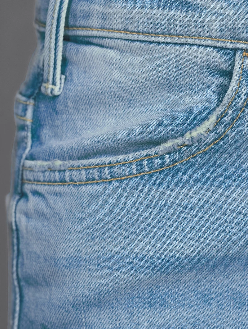 Hustler Ankle Jeans With Undone Hem