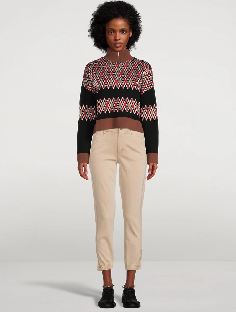 Mayslie Jogger Pants With Grosgrain Stripe