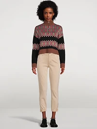 Mayslie Jogger Pants With Grosgrain Stripe