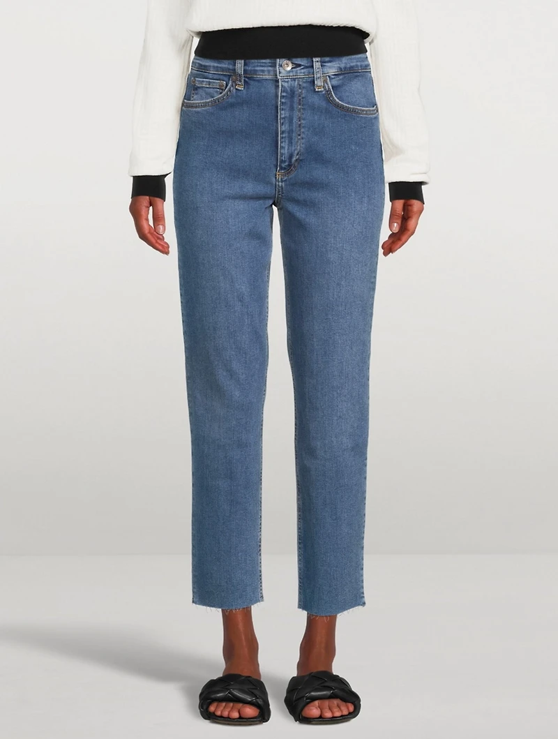 Nina High-Waisted Cigarette Ankle Jeans