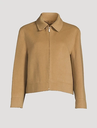 Lambswool Crop Zip Jacket