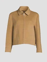 Lambswool Crop Zip Jacket