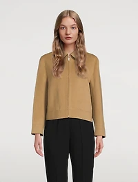 Lambswool Crop Zip Jacket