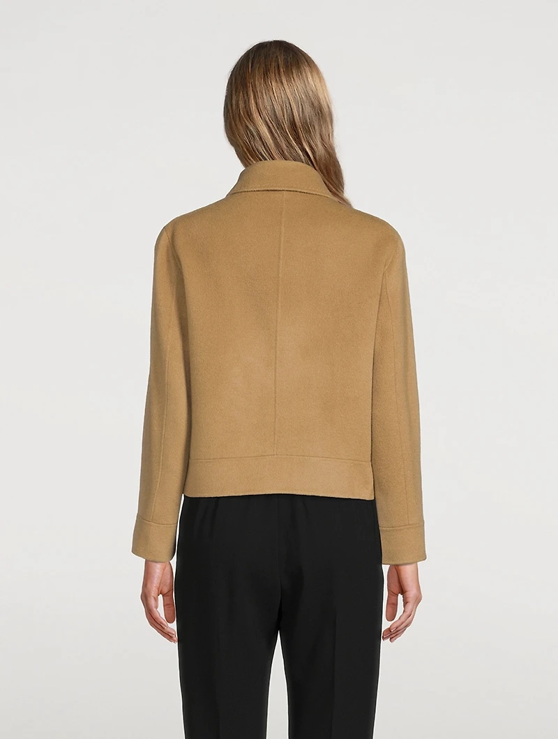 Lambswool Crop Zip Jacket