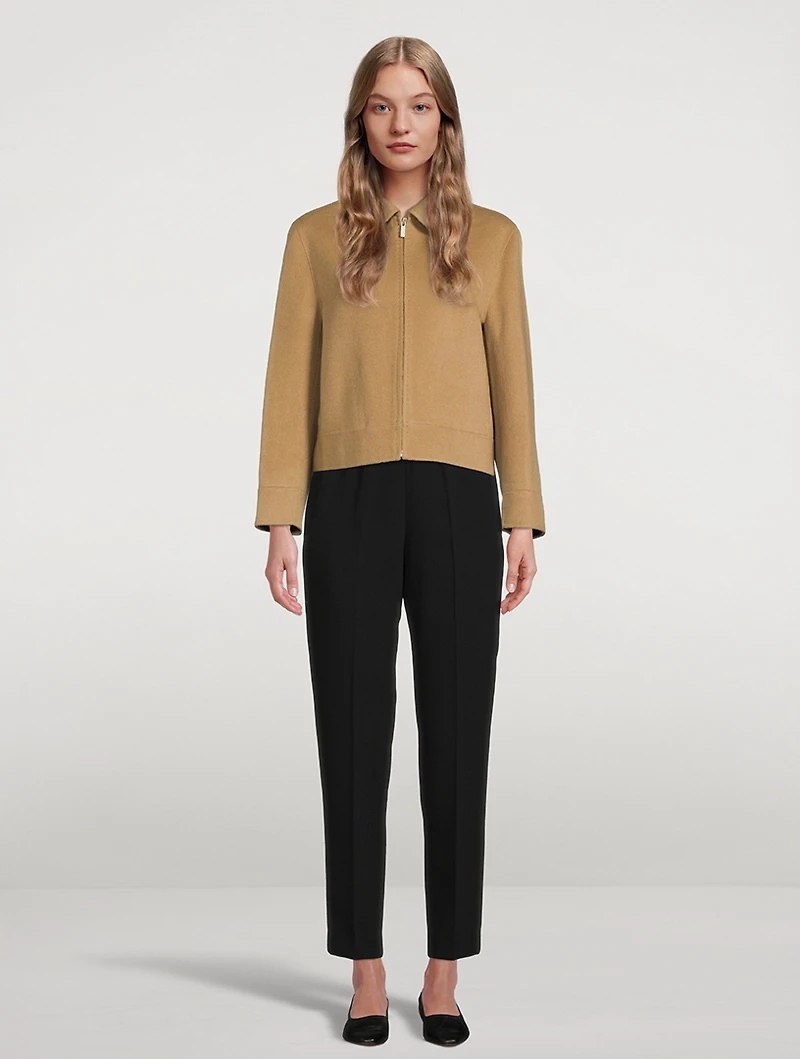 Lambswool Crop Zip Jacket