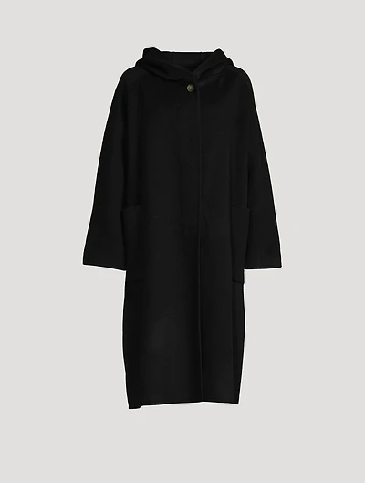 Rahul Lambswool Hooded Coat