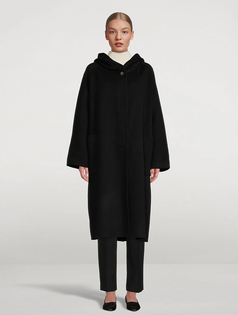 Rahul Lambswool Hooded Coat