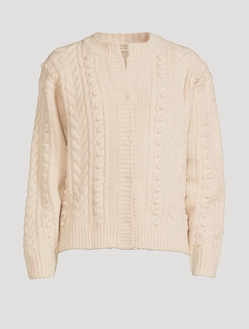 Ortwin Wool Cable-Knit Cardigan